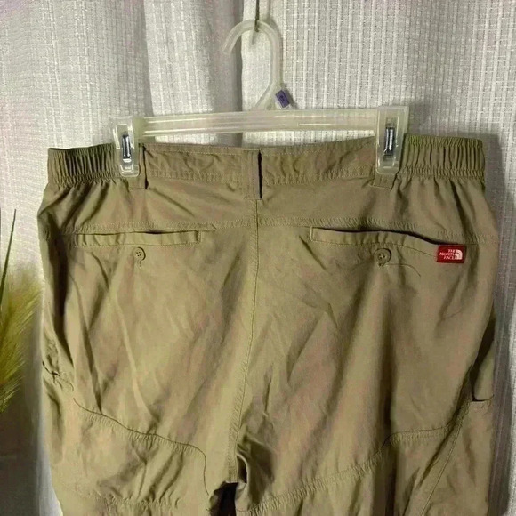 The North Face Pants Mens L Khaki Convertible Shorts Ankle Zip Hiking Cargo - Picture 6 of 13